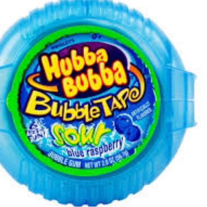 Hubba Bubba Sour Blue Raspberry Gum Tape
